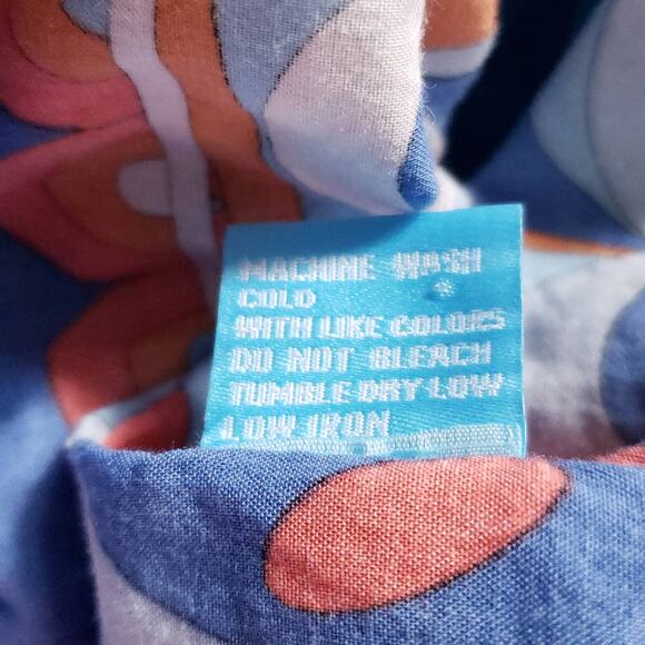 J. McLaughlin Button Front Poncho Printed Blue Orange Boxy Relaxed Women XS - Picture 10 of 10